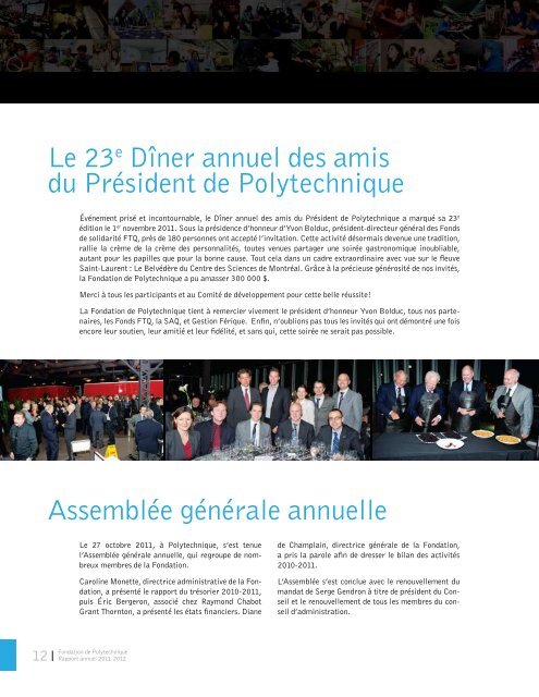 Rapport annuel - Fondation de Polytechnique