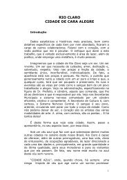 RIO CLARO CIDADE DE CARA ALEGRE - Claudio Di Mauro