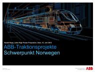 ABB-Traktionsprojekte, Schwerpunkt Norwegen - bahn-journalisten.ch