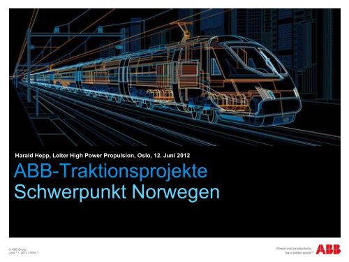 ABB-Traktionsprojekte, Schwerpunkt Norwegen - bahn-journalisten.ch