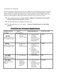 Checklist for Passport Applications - South Africa