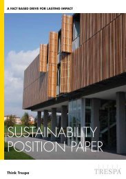 SUSTAINABILITY POSITION PAPER - Trespa