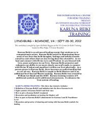 KARUNA REIKI TRAINING - Virginia Center for Reiki Training