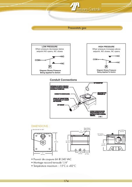 Pressostats Air Gaz - CBM