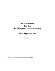 PHY Interface for the PCI Express* Architecture PCI Express 3.0 - Intel