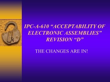 ipc-a-610 âacceptability of electronic assembliesâ - SMTA