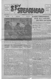 83rd Infantry Division Spearhead. Vol 2 No 2. February 10, 1945