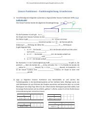 Lineare Funktionen â Funktionsgleichung, Grundwissen - Mathe-oli.de