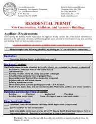 Residential Permit Application and Requirements - Town of ...