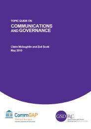 Topic Guide on Communications and Governance - GSDRC