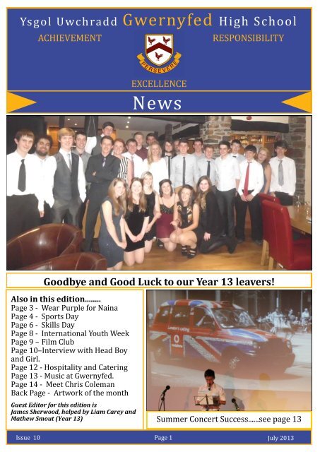 GHS.Newsletter.Volume.10.2013.July - Gwernyfed High School
