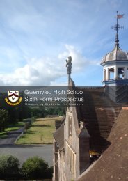 Sixth Form Prospectus 2013 - Gwernyfed High School