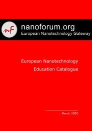 European Nanotechnology Education Catalogue