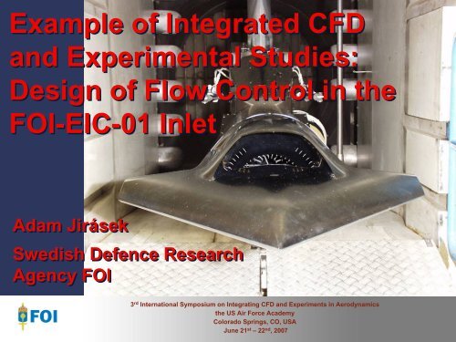 Example of Integrated CFD and Experimental Studies ... - CFD4Aircraft