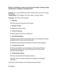 Minutes of Curriculum sub-committee 27/11/12 - Newtown High ...