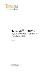 Teradata RDBMS SQL Reference Volume 1 - Fundamentals - TeradataForum