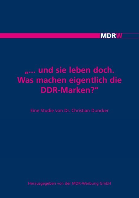 Handout zur Studie - MDR-Werbung