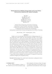 Relationship between Building Damage Ratios and Ground Motion ...