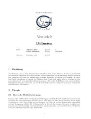 Versuch 9 Diffusion - physics - Johannes DÃ¶rr