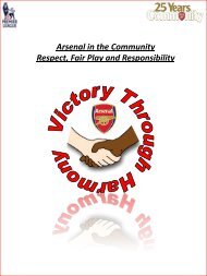 Arsenal in the Community Respect, Fair Play and Responsibility