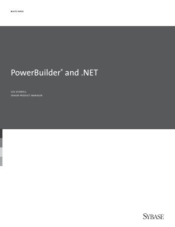 PowerBuilder® and .NET white paper