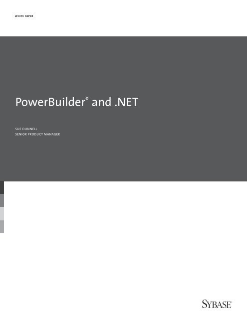 PowerBuilder® and .NET white paper