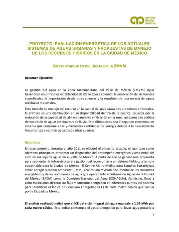 proyecto: evaluación energética de los actuales sistemas de aguas ...