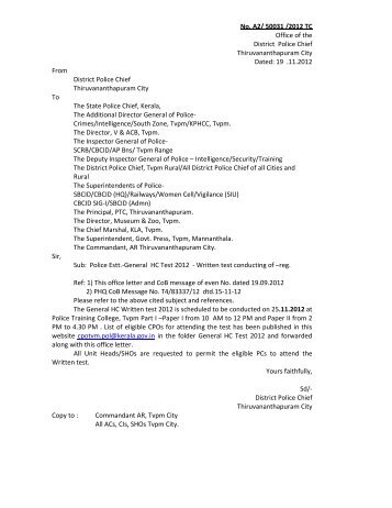 No. A2/ 50031 /2012 TC Office of the District Police Chief ...