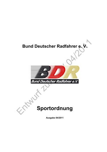 Sportordnung - Radsport-in-niedersachsen.de