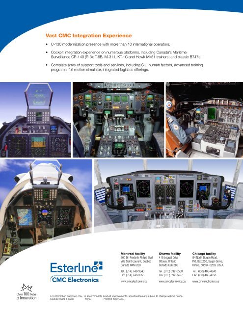 9000 cockpit - Esterline