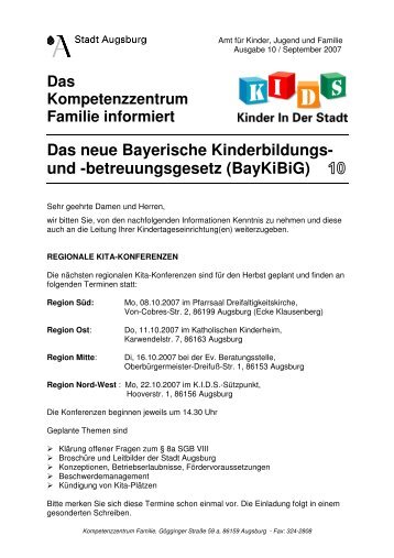 betreuungsgesetz (BayKiBiG) - Kinderbetreuung in Augsburg - Stadt ...