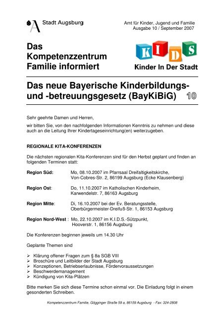 betreuungsgesetz (BayKiBiG) - Kinderbetreuung in Augsburg - Stadt ...