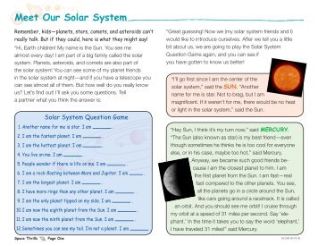 meet Our Solar System - New Frontiers - NASA