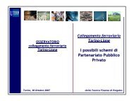 I possibili schemi di Partenariato Pubblico Privato: Aspetti ... - UTFP