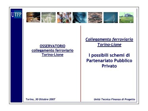 I possibili schemi di Partenariato Pubblico Privato: Aspetti ... - UTFP