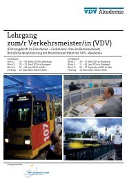 Lehrgang zum/r Verkehrsmeister/in (VDV) - VDV-Akademie