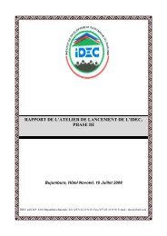 Rapport-atelier-lancement IDEC III.pdf - Idecburundi.org