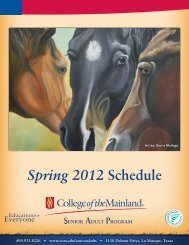 Spring 2012 Schedule - College of the Mainland