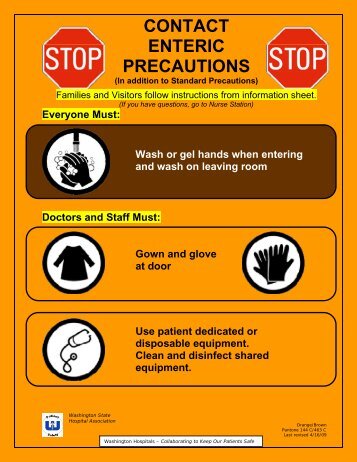 contact enteric precautions - Washington State Hospital Association
