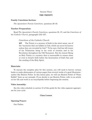 Catechism of the Catholic Church - The Apostolate for Family ...