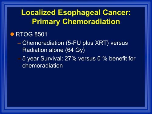 Esophageal And Gastric Cancer