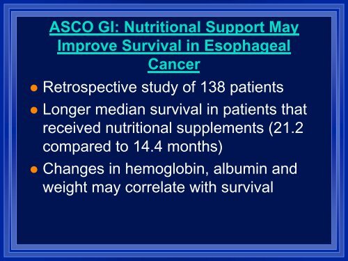 Esophageal And Gastric Cancer