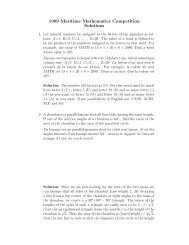 1999 Maritime Mathematics Competition Solutions