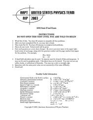 UNITED STATES PHYSICS TEAM 2003 AAPT AIP - comPADRE