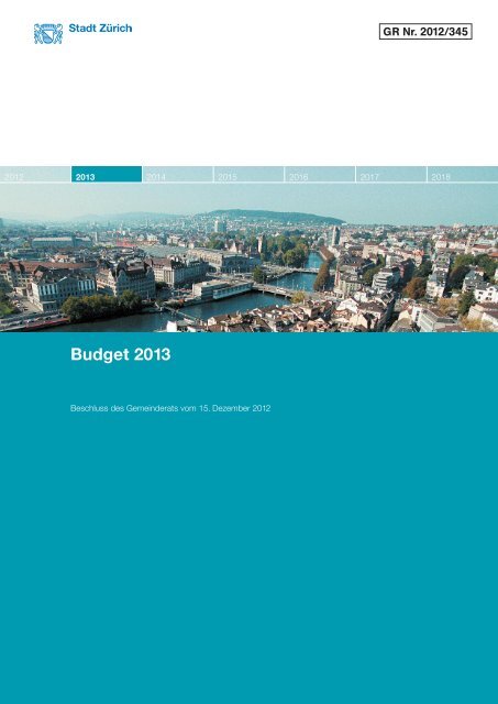 Budget 2013 - ZÃ¼rich