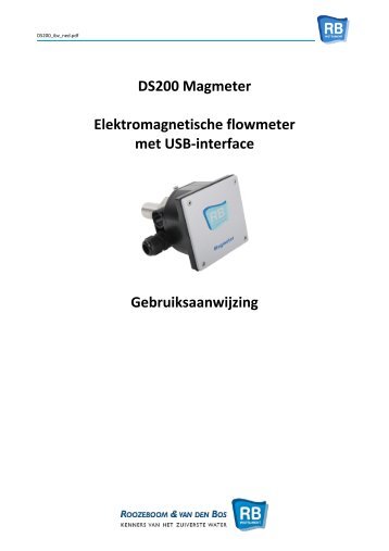 DS200 Magmeter Elektromagnetische flowmeter ... - RB Instrument