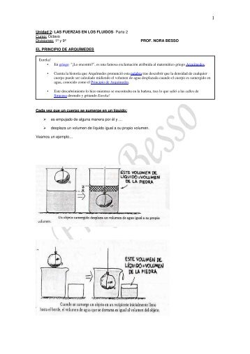 Unidad 2: LAS FUERZAS EN LOS FLUIDOS- Parte 2 Curso: Octavo ...