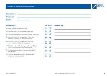 Checkliste zur Arbeitsvorbereitung Holzhausbau