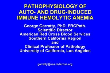 and Drug-Induced Immune Mediated Hemolytic Anemia. Dr. Geoge ...