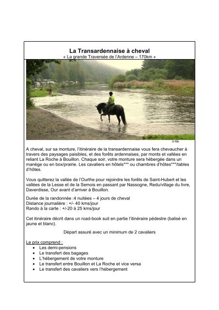 La Transardennaise à cheval
